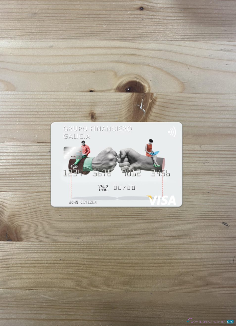 Download Argentina Grupo Financiero Galicia visa card photolook front Photoshop template